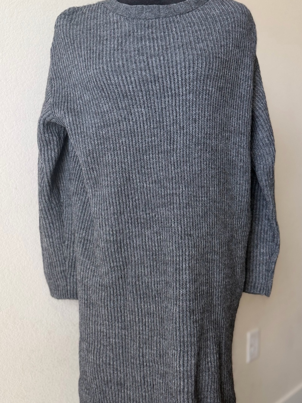 J.crew Classic Gray Ribbed Women’s Sweater Dress